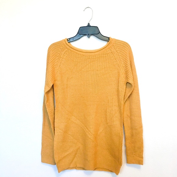 Sweaters - Waffle Knit Honey Pullover Sweater